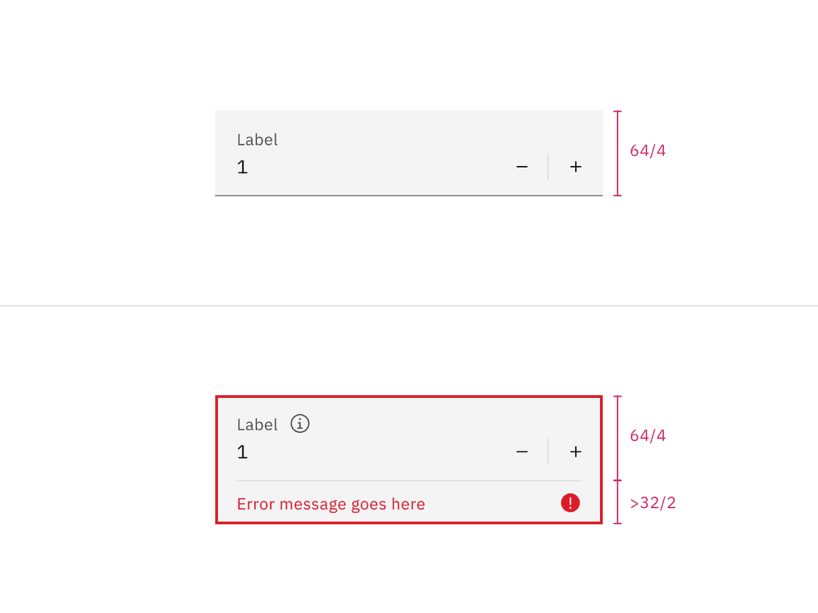 Fluid input size example