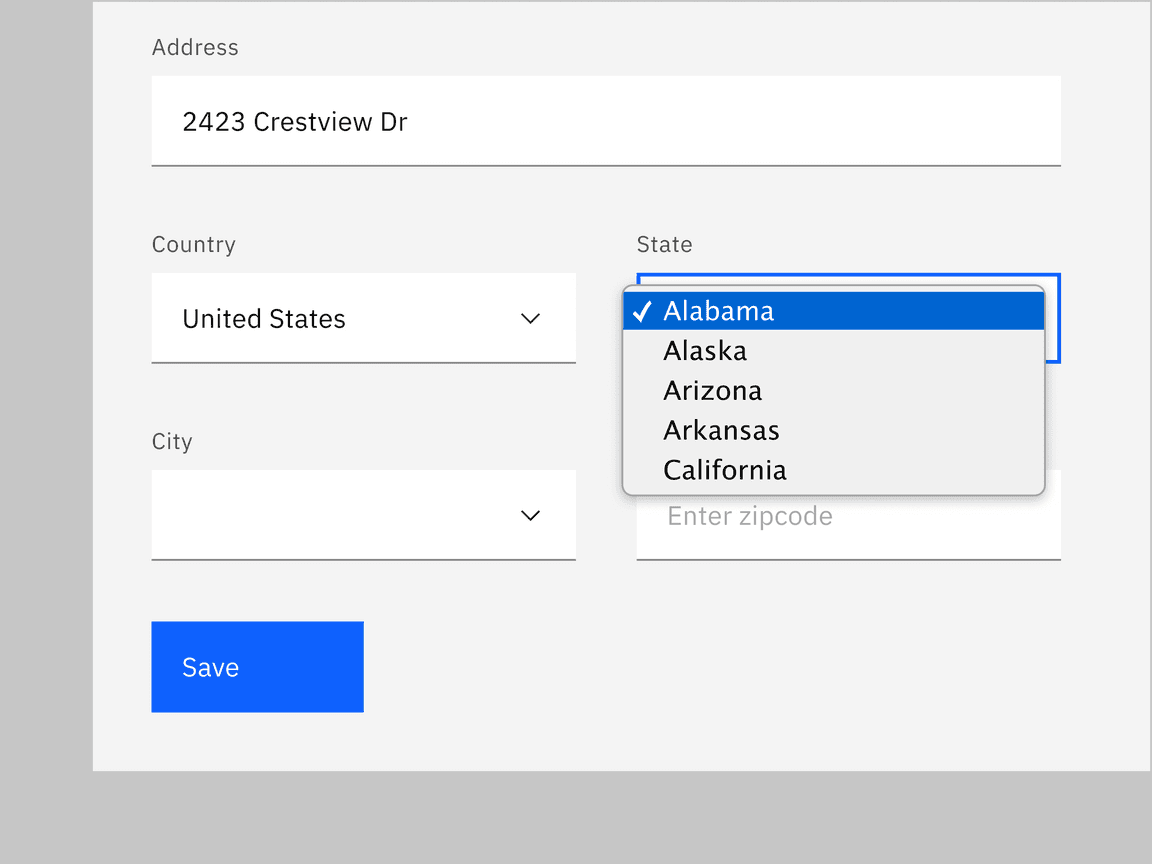 Select component